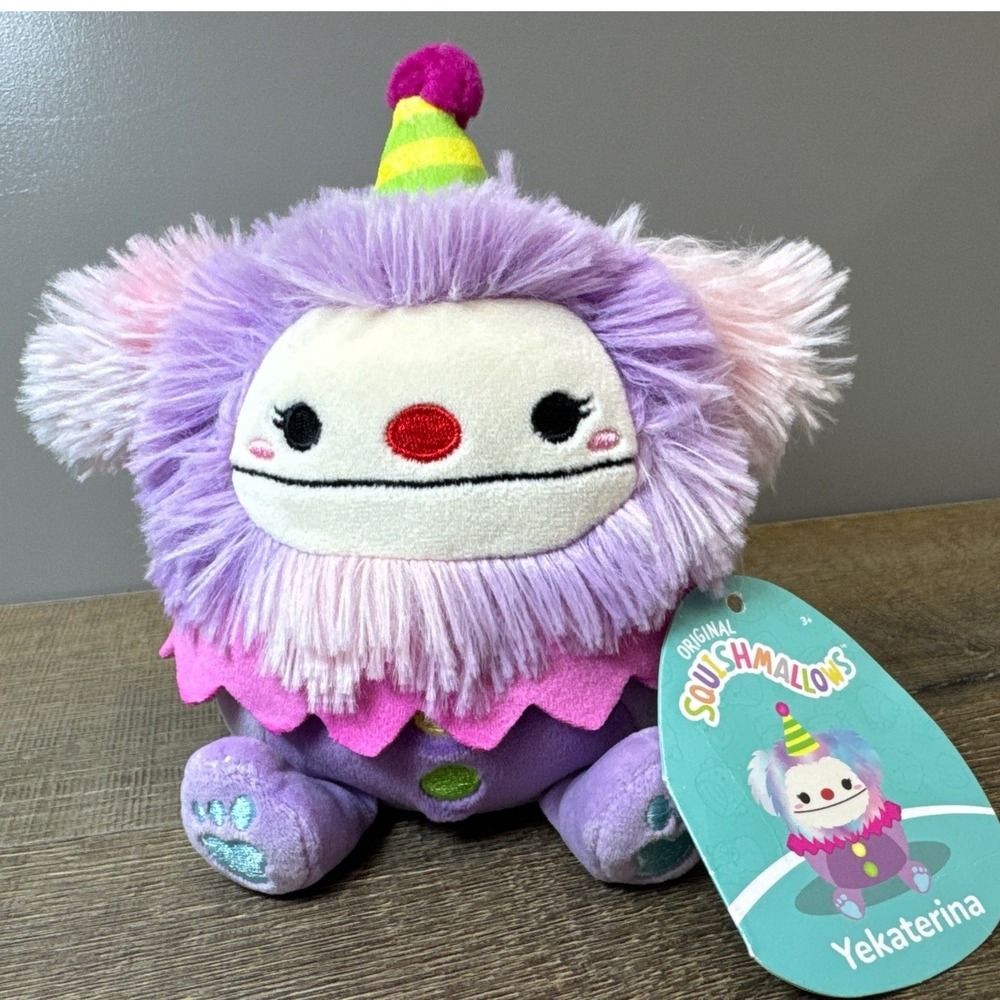 Squishmallows Yekaterina the Bigfoot clown 6" Squishmallow BNWT
